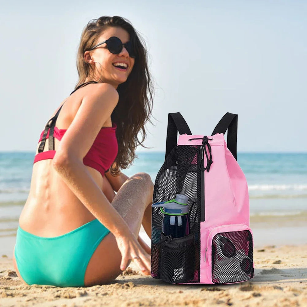 Deluxe Drawstring Beach Bag